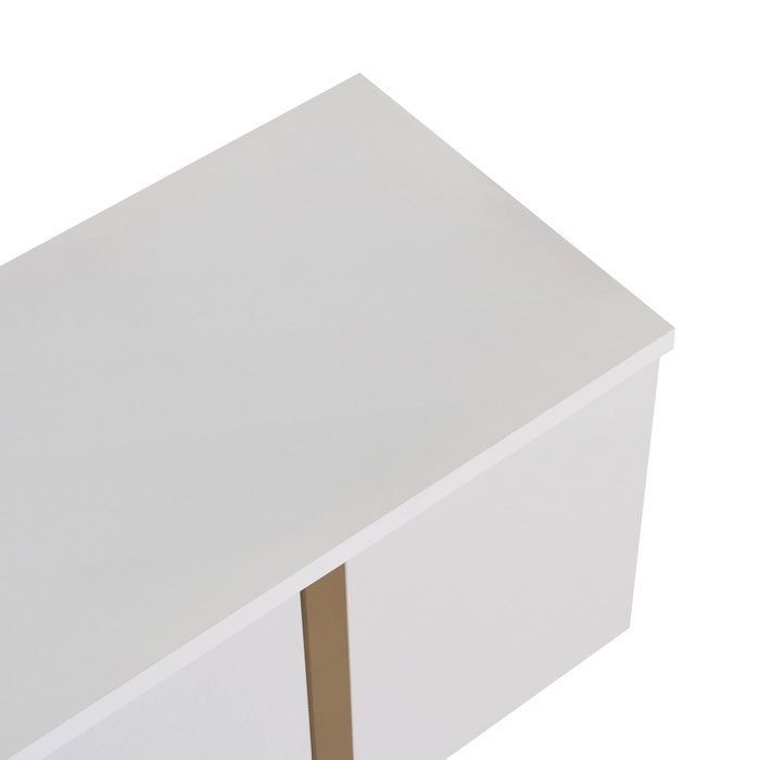 Nordure Onera Mueble para TV Blanco y Dorado Nordure Onera Mueble para TV Blanco y Dorado